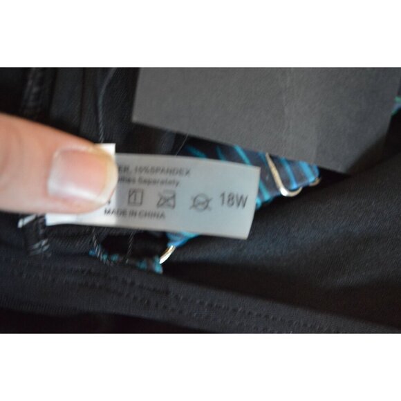 NWT Retro Daci Womens Floral Halter One Piece Swimsuit Criss Cross Back Size 18W - Picture 5 of 5